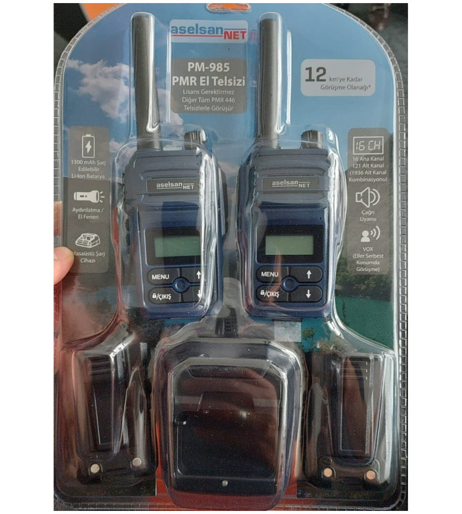 Aselsan Pm985 Pmr 2'li El Telsizi Siyah